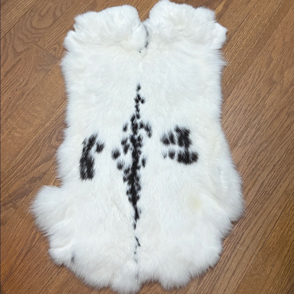 A424 Genuine Soft Rabbit Fur Pelt - Natural Tanned Craft Supply Hide